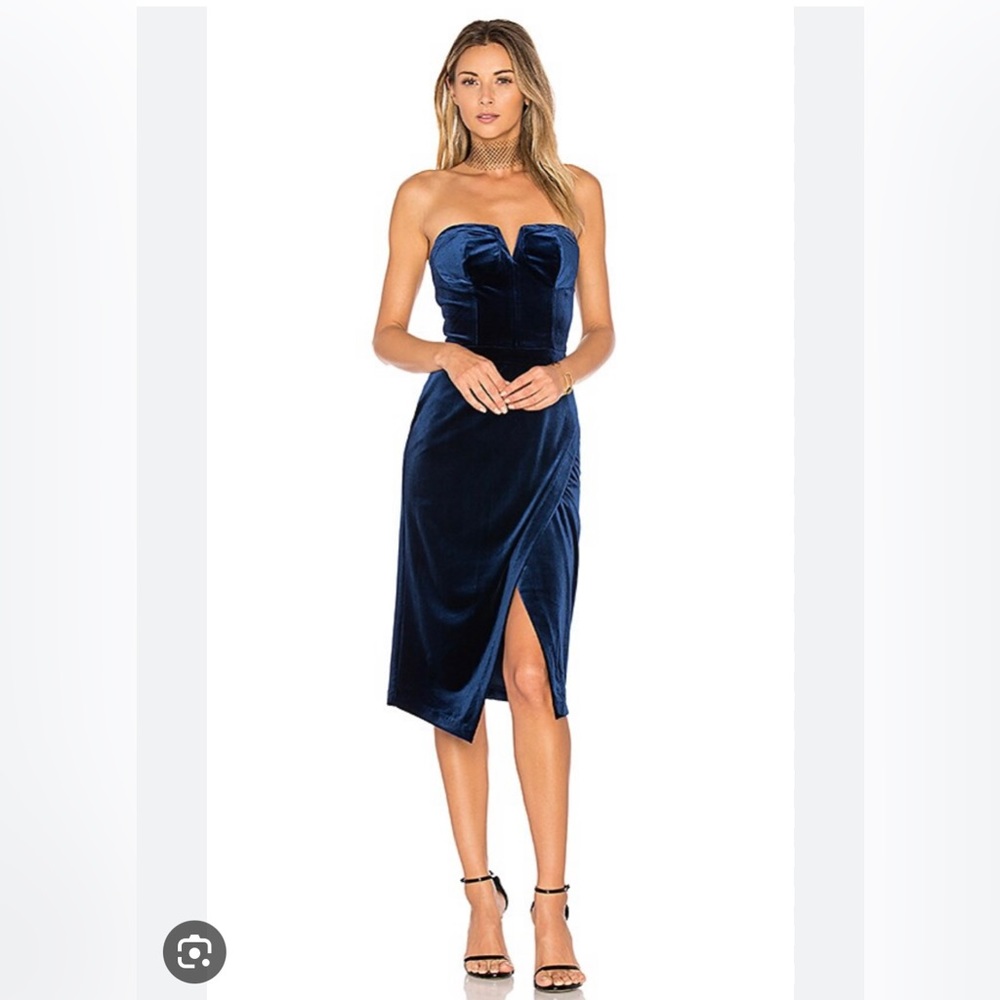 Yumi Kim Velvet Allure Dress in Navy, Size XS
